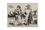 R.a. (1911–2000) by Josef Herman, pencil and ink, offered Jul 2020