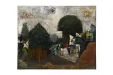 Untitled by Louis James, oil on board, offered Jul 2020