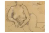 Untitled by John Skelton, pencil and chalk, offered Jul 2020