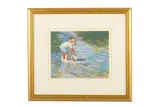 Untitled by R C Howe, pastel, offered Jul 2020