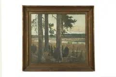 Untitled by Max Degebrodt, oil on board, offered Jul 2020