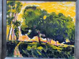 Untitled by Harald Marenholtz, oil on board, offered Jul 2020