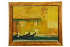Untitled by Peter Berrisford, oil on board, offered Jul 2020