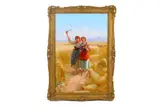 Harvest Signed (lower right) Oil on canvas 47 x 30cm by Carlo Ferranti, Oil on canvas, offered Jul 2020