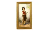 The Pipe signed (lower left) Oil on canvas 53 x 27cm by H Weiser, Oil on canvas, offered Jul 2020