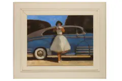 Untitled by Chris Bennett, oil on board, offered Jul 2020