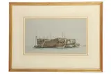 Untitled by John Whichelo, Watercolour, bodycolour and pencil on blue-grey paper, offered Jul 2020