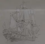 5 x 5.5in by Albert Goodwin, pencil, sold Nov 2017