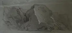 The face of a mountain' labels verso 4.75 x 9.5in by John Sell Cotman, pastel and chalk, sold Nov 2017