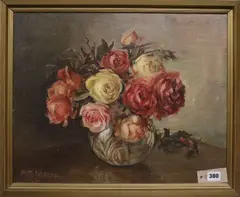 Untitled by Patti Mayor, 1842, oil on canvas board, offered Oct 2017
