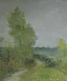 Untitled by Trekkie Richie, oil on panel, sold Oct 2017