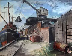 Untitled by Guy Rodden, ink and watercolour, sold Oct 2017