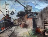 Untitled by Guy Rodden, ink and watercolour, sold Oct 2017
