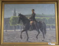 Untitled by Alfred V. Jensen, oil on canvas, sold Oct 2017