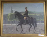 Untitled by Alfred V. Jensen, oil on canvas, sold Oct 2017