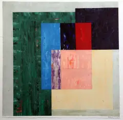 Untitled by Richard Roblin, acrylic on paper, sold Oct 2017