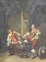 Untitled by P. Louis Ferdinand Antoni, oil on canvas, sold Oct 2017