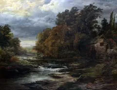 Bowing their heads to the winds at play'signed and dated '83, Exhibited at the Royal Academy in 188344 x 56in by Mark Edwin Dockree, oil on canvas, sold Oct 2017