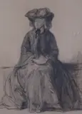 Untitled by Frances Dodd, charcoal, offered Oct 2017