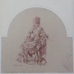 Mrs Belbroughton - The Head-Mistress by William Russell Flint, drawing, sold Oct 2017