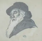 WoodcutPortrait of Camille Pissarromonogrammed3 x 3in by Lucien Pissarro, print (other), sold Oct 2017