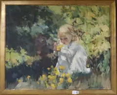 Untitled by Louis van der Beesen, oil on canvas, sold Oct 2017