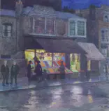 WatercolourFruit shop in Bellevue Road by Ellis Martin, watercolor, sold Oct 2017