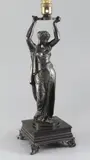 A classical female bronze figure holding an urn, mounted as a lamp 15in by J.J. Salmson, bronze, sold Oct 2017