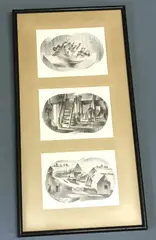 Bowl of fruit by Barnett Freedman, ink, sold Jul 2026