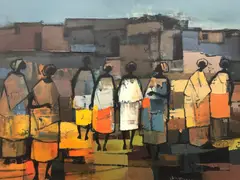 Untitled by Jan Dingemans, oil on board, offered Apr 2026