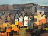 Untitled by Jan Dingemans, oil on board, offered Apr 2026