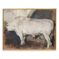 Saggio di toro della Chianina by Silvio Bicchi, Mixed media on paper, sold Apr 2026
