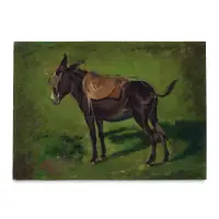 Asino bardato by Stefano Bruzzi, Oil on cardboard, sold Apr 2026