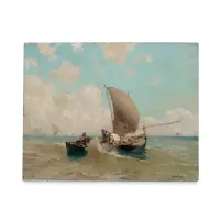 Seascape by Eduardo Dalbono, Oil on canvas, sold Apr 2026