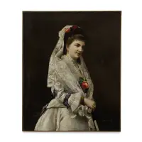Queen Margherita of Savoy by Angelo Dall'Oca Bianca, Oil on canvas, sold Apr 2026