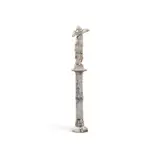 Nymph on a column by Nymph on a column, White marble and Calacatta marble, the column standing on an octagonal base, sold Apr 2026