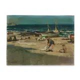 Marine by Giuseppe Falchetti, Oil on cardboard, sold Apr 2026