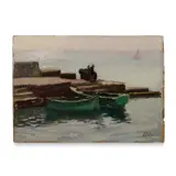 Porticciolo di Rapallo by Giulio Boetto, Oil on board, sold Apr 2026
