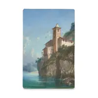 La chiesa di S. Caterina del Sasso sul Lago Maggiore by Augusto Ferri, Watercolor on paper, signed lower left recto, sold Oct 2025