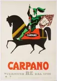 Carpano / Vermuth Re by Armando Testa, Color lithograph, Arti Grafiche F, sold Sep 2026