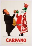 Carpano / Brindisi con Cavour by Armando Testa, Color lithograph, Arti Grafiche Pirovano, Milano, sold Sep 2026