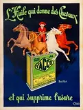 L'huile qui donne des Chevaux et qui supprime l'usure by Marcel Block, Color lithograph, Affiches Kossuth, Paris, sold Sep 2026