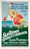 San Remo, Ospedaletti-Bordighera, Casino golf by Luisa Polo, Color lithograph, Off, sold Sep 2026