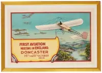 First Aviation Meeting in England / Doncaster by Anónimo, Color lithograph, Stafford & Co, sold Sep 2026