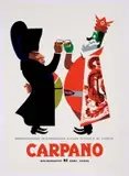 Carpano / Brindisi con Napoleone by Armando Testa, Color lithograph, unknown printer, sold Sep 2026