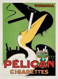 Pélican Cigarettes by Charles Yray, Color lithograph, EDIA, Paris, sold Sep 2026