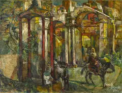 Untitled by Henry Pitz, oil on canvas, sold Jun 2015
