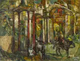 Untitled by Henry Pitz, oil on canvas, sold Jun 2015