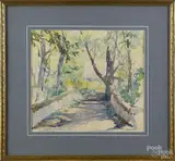 country landscape by Henry Pitz, watercolor, sold Jun 2015