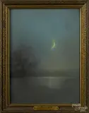 nocturne landscape by Glenn Henshaw, pastel, sold Jun 2015